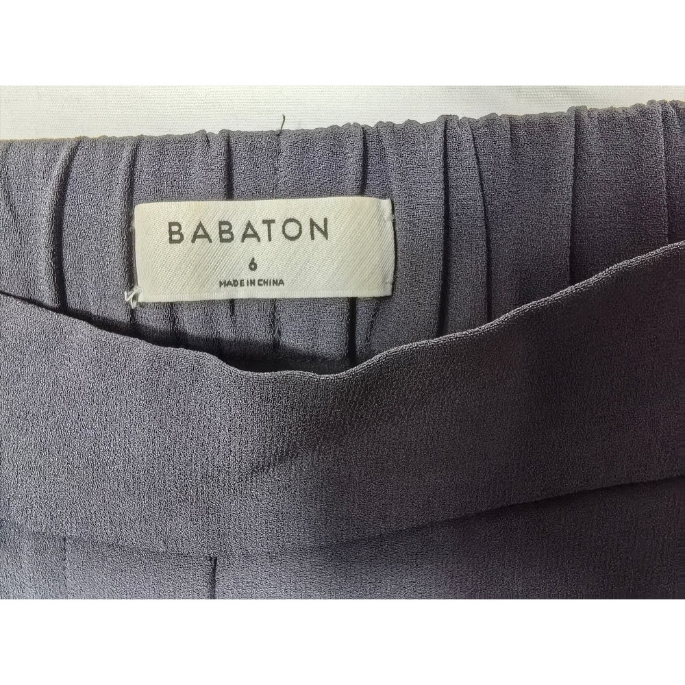Babaton Conan Gray Elastic Waist Cropped‎ Trousers 6 Officecore Quiet Luxury - Picture 6 of 9